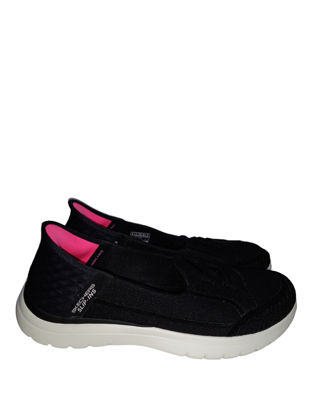 Black Shoes Sneakers Skechers, Size 8