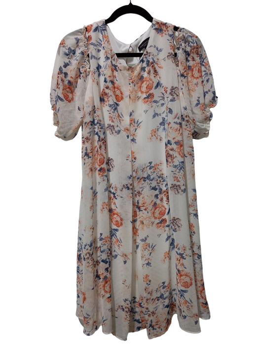 Floral Print Dress Casual Midi Perceptions, Size L