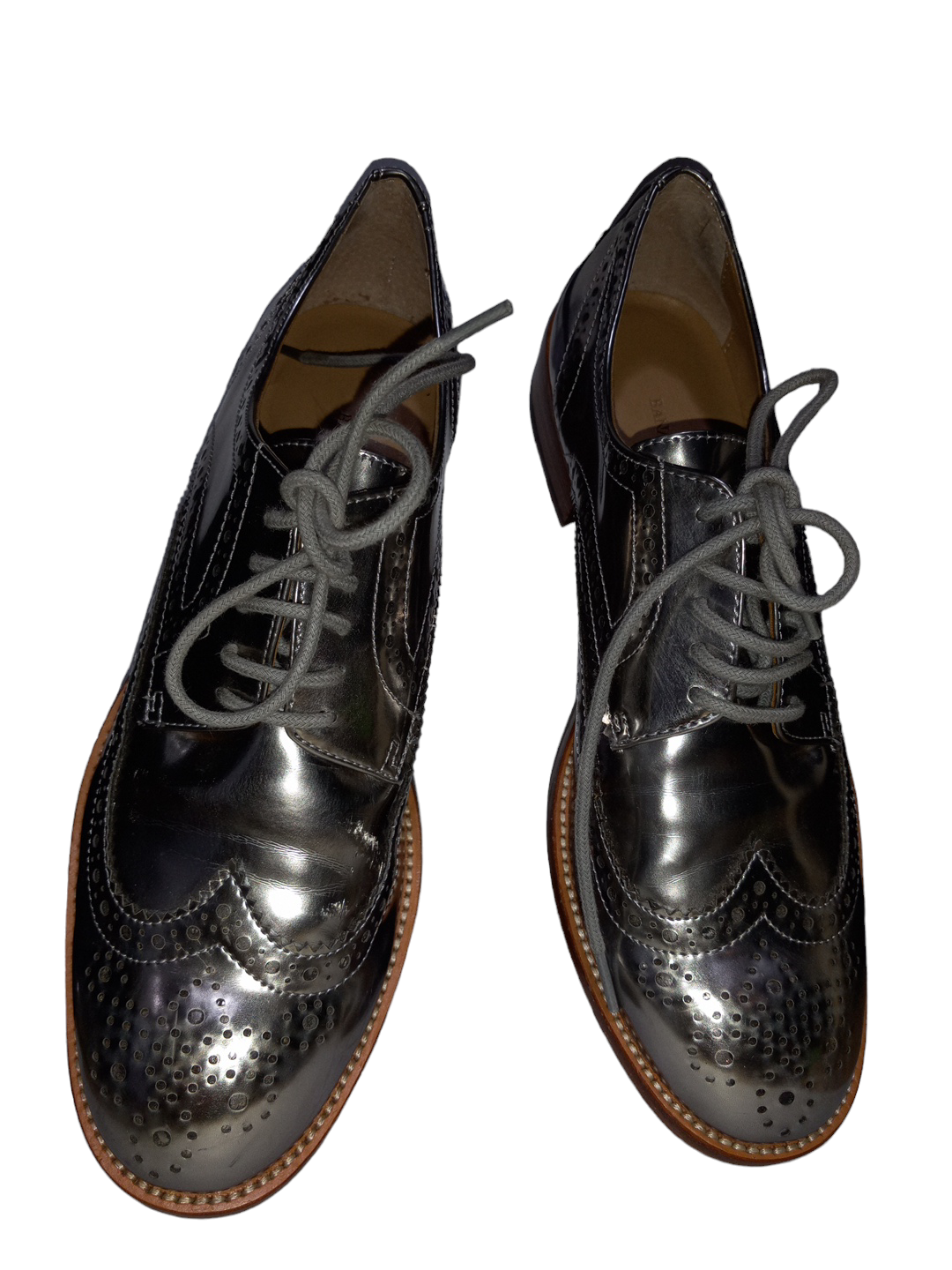 Silver Shoes Flats Banana Republic, Size 6