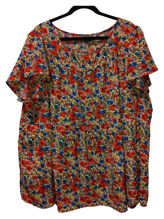 Floral Print Top Sleeveless Clothes Mentor, Size 5