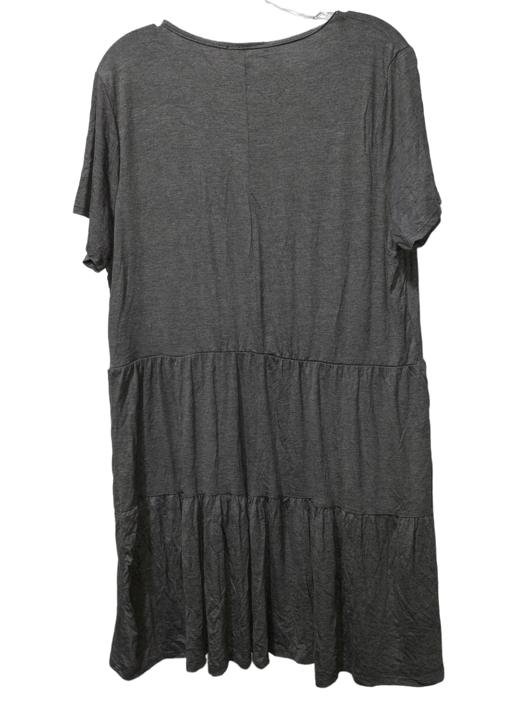 Grey Dress Casual Short Forever, Size 3x