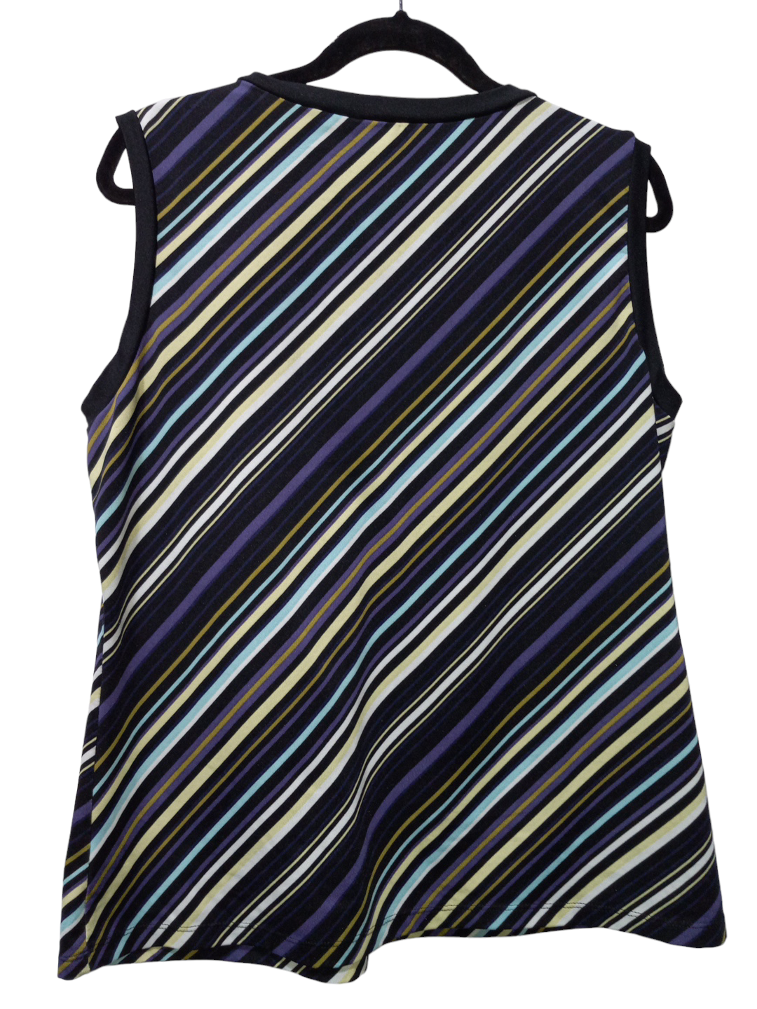 Striped Pattern Blouse Sleeveless New York And Co, Size Xl
