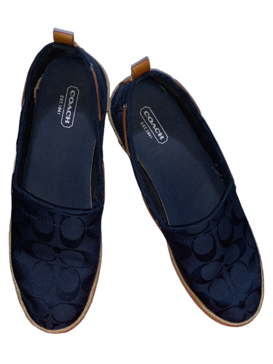 Blue Shoes Flats Coach, Size 8.5