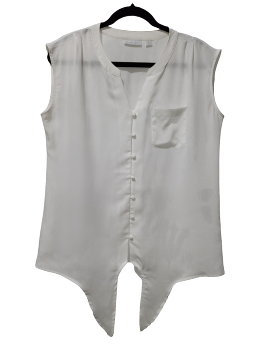 White Blouse Sleeveless New York And Co, Size S
