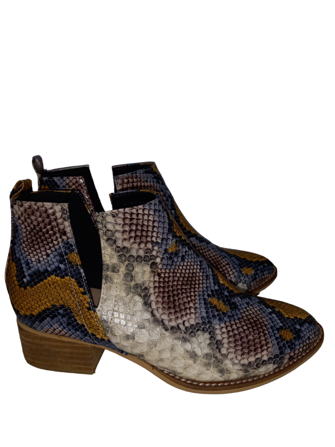 Snakeskin Print Boots Ankle Heels Clothes Mentor, Size 6