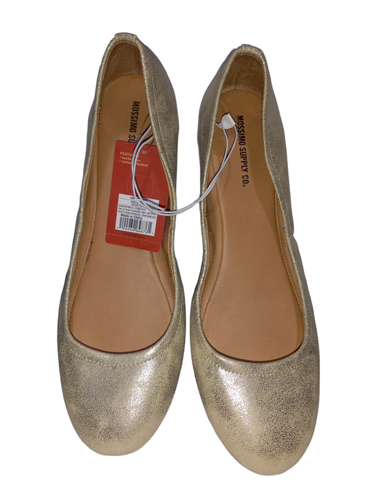 Gold Shoes Flats Mossimo, Size 8