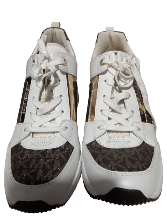 Brown & White Shoes Sneakers Michael By Michael Kors, Size 7