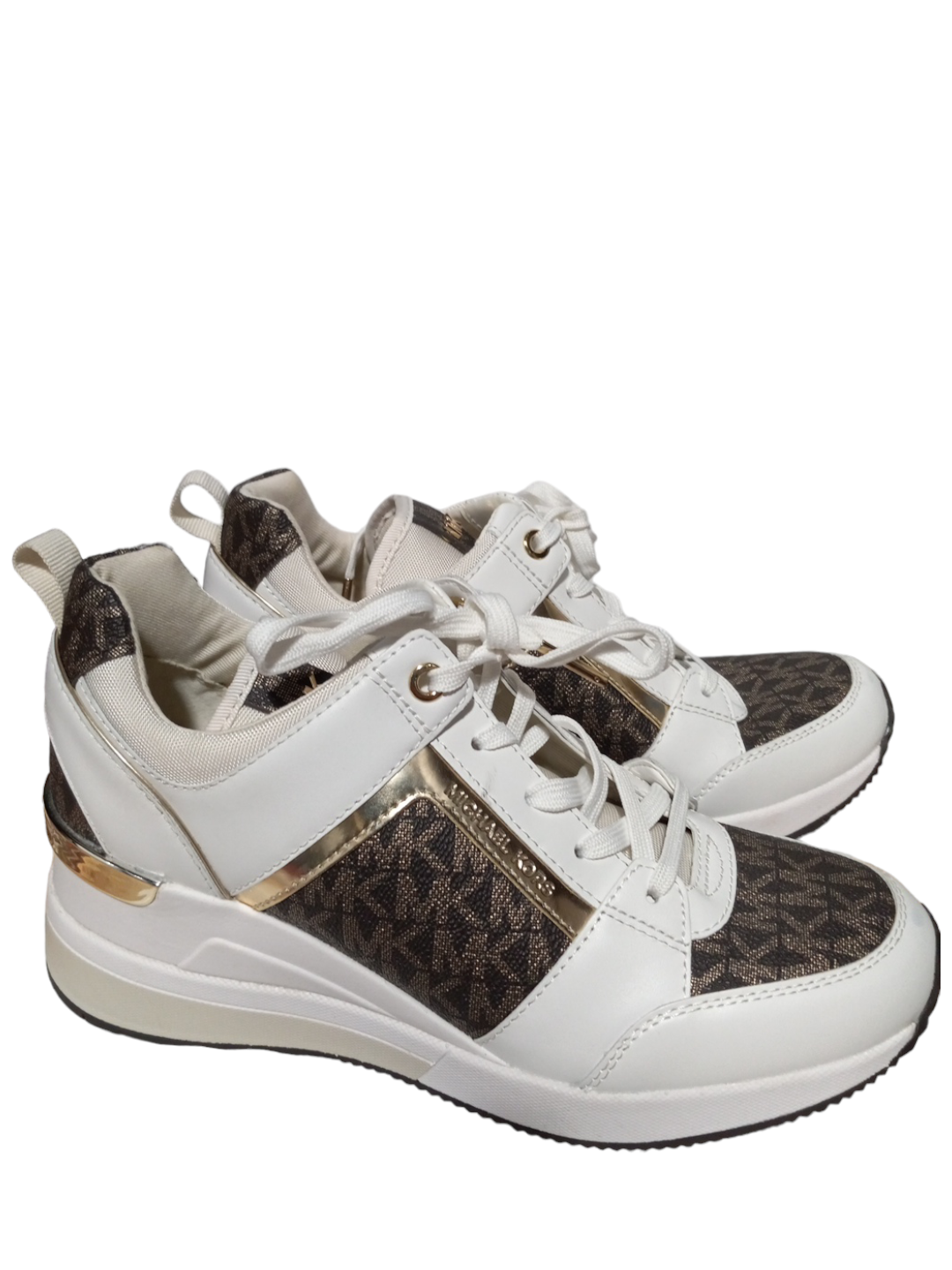 Brown & White Shoes Sneakers Michael By Michael Kors, Size 7