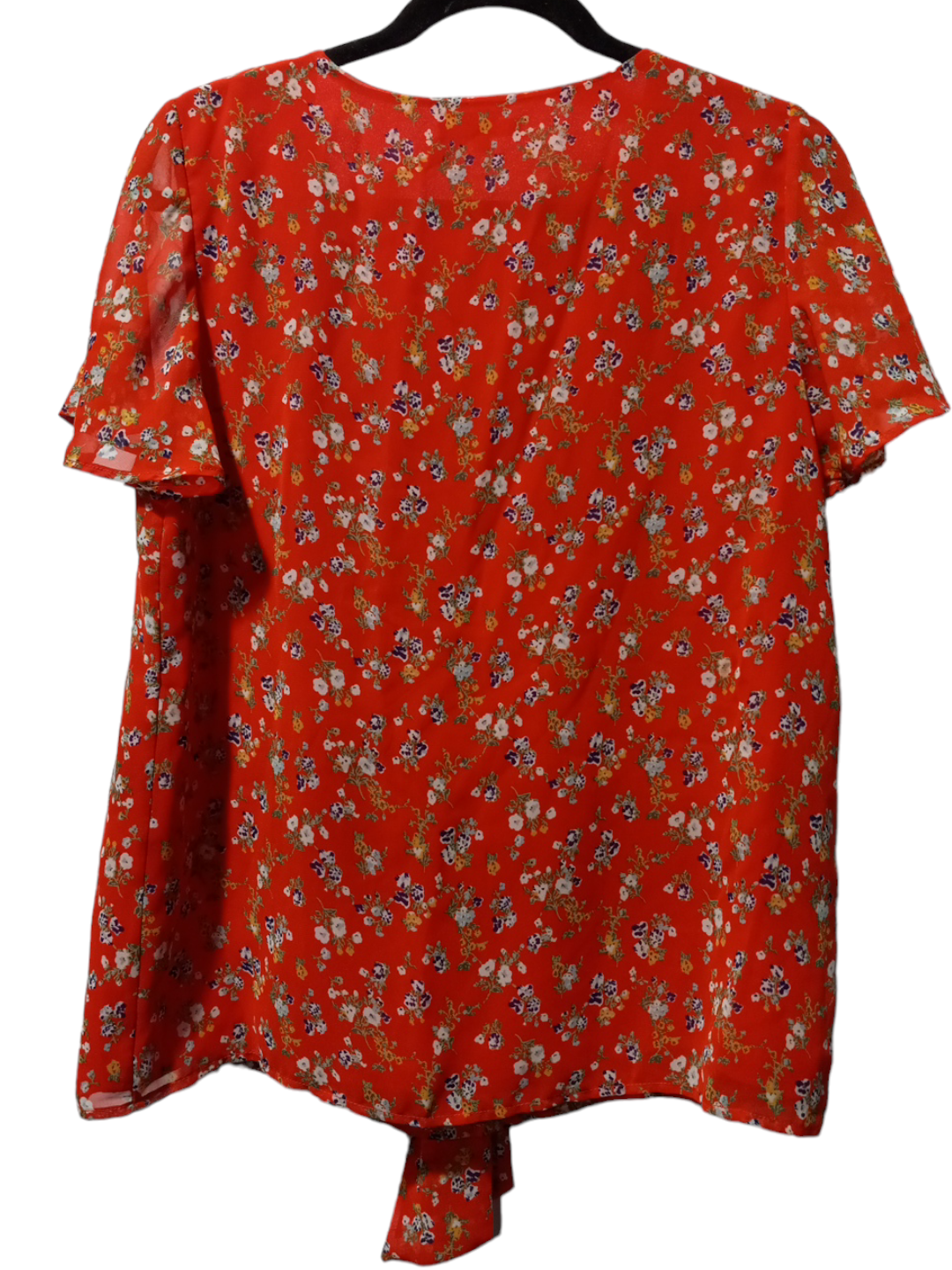 Floral Print Blouse Short Sleeve Pleione, Size S