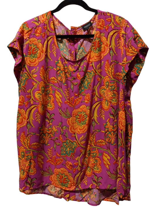 Multi-colored Blouse Short Sleeve Jones And Co, Size 1x