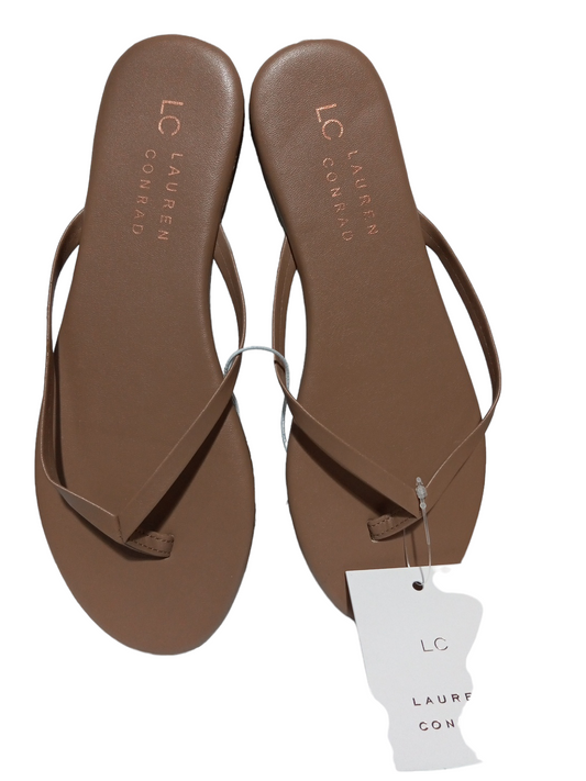 Tan Sandals Flip Flops Lc Lauren Conrad, Size 5