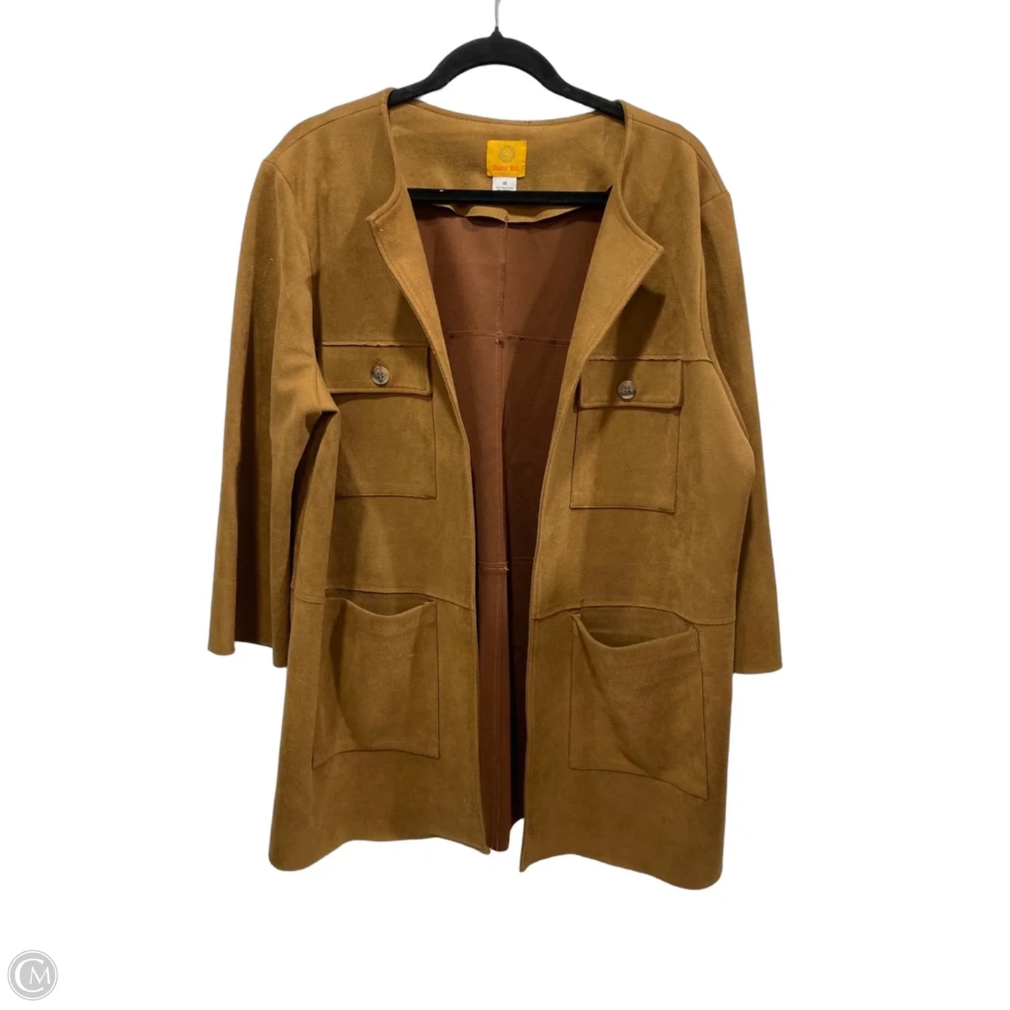 Coat Faux Fur & Sherpa By Ruby Rd In Brown, Size: 16