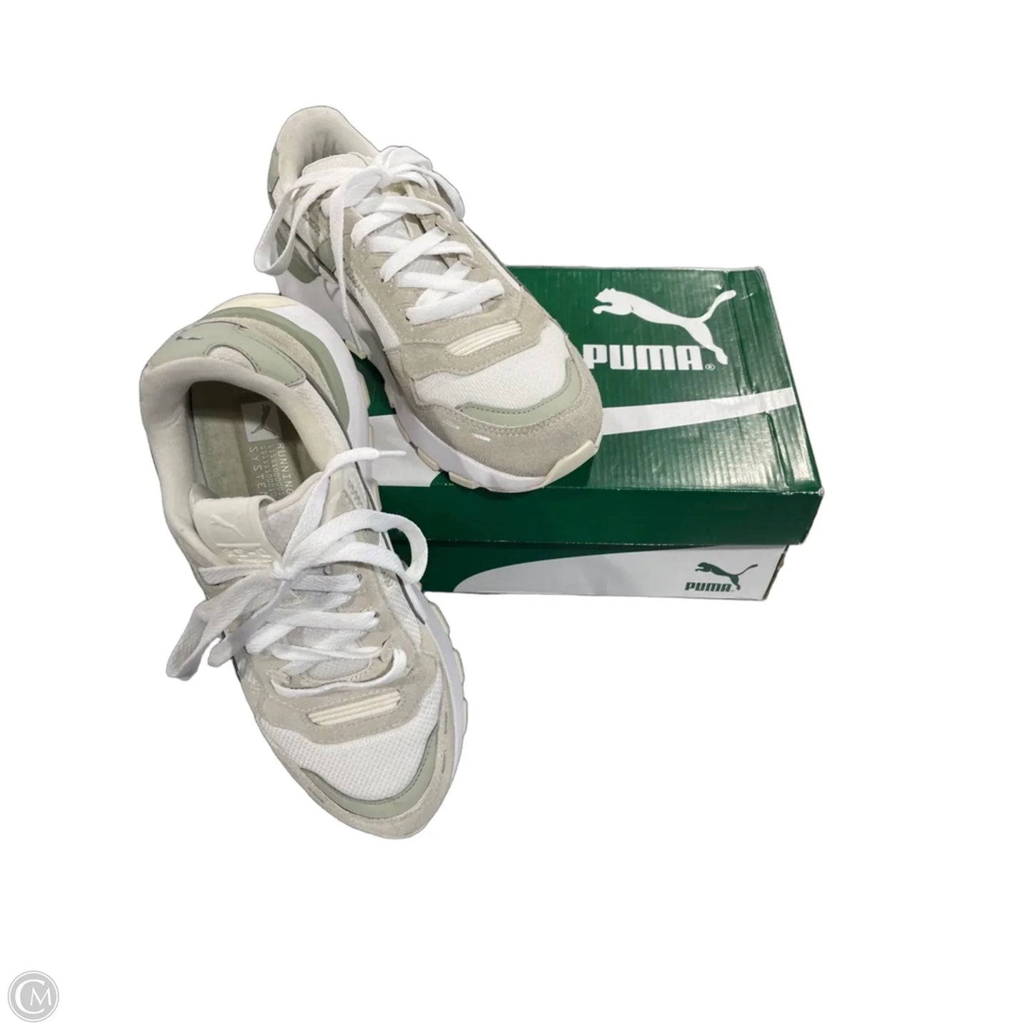 Shoes Athletic By Puma In Green & White, Size: 7