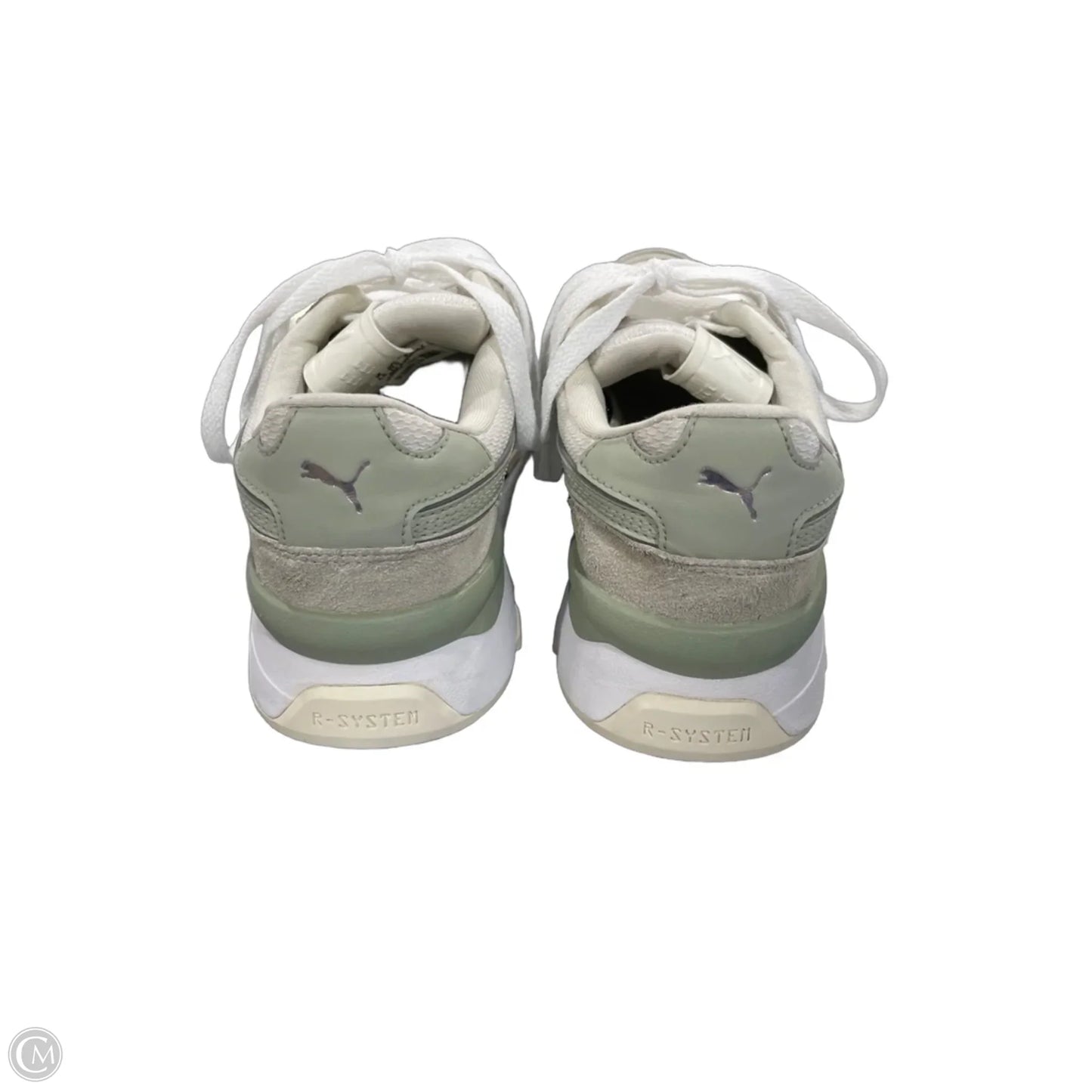 Shoes Athletic By Puma In Green & White, Size: 7