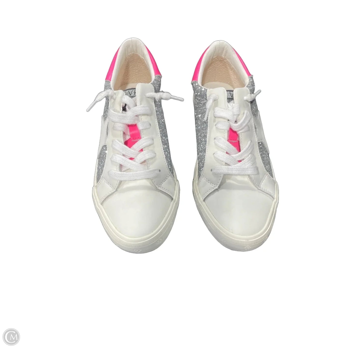 Shoes Sneakers By Vintage Havana In Cream & Silver, Size: 9
