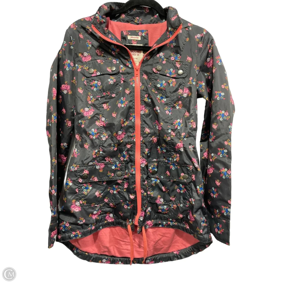 Coat Raincoat By Mossimo In Floral Print, Size: S