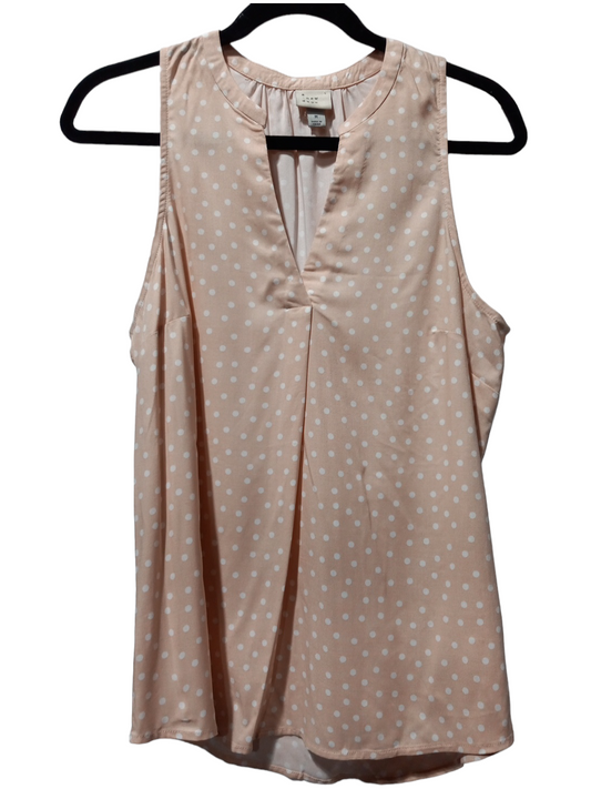 Polkadot Pattern Blouse Sleeveless A New Day, Size M