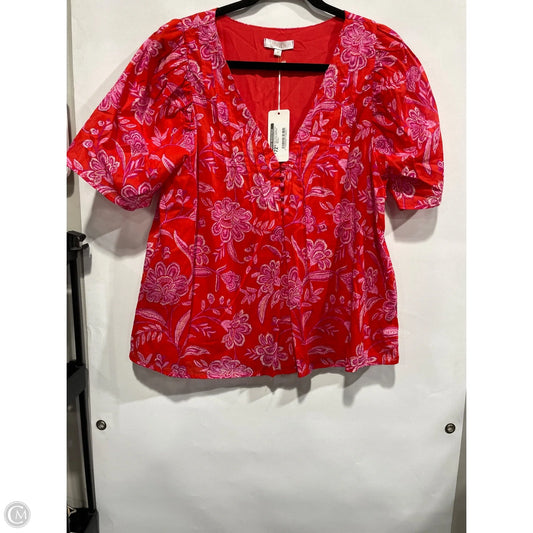 Blouse Short Sleeve By Clothes Mentor In Floral Print, Size: M