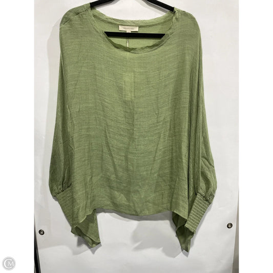 Top Long Sleeve By Grade & Gather In Green, Size: L