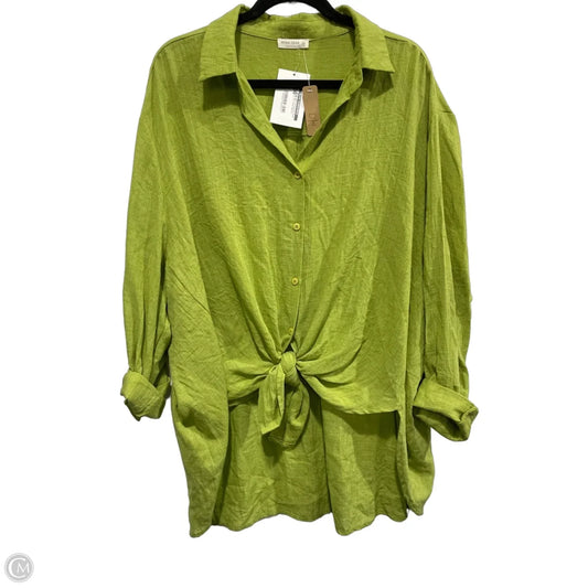 Top Long Sleeve By Miss Love In Green, Size: M