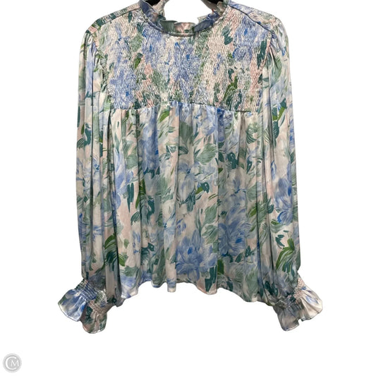 Blouse Long Sleeve By Entro In Floral Print, Size: S