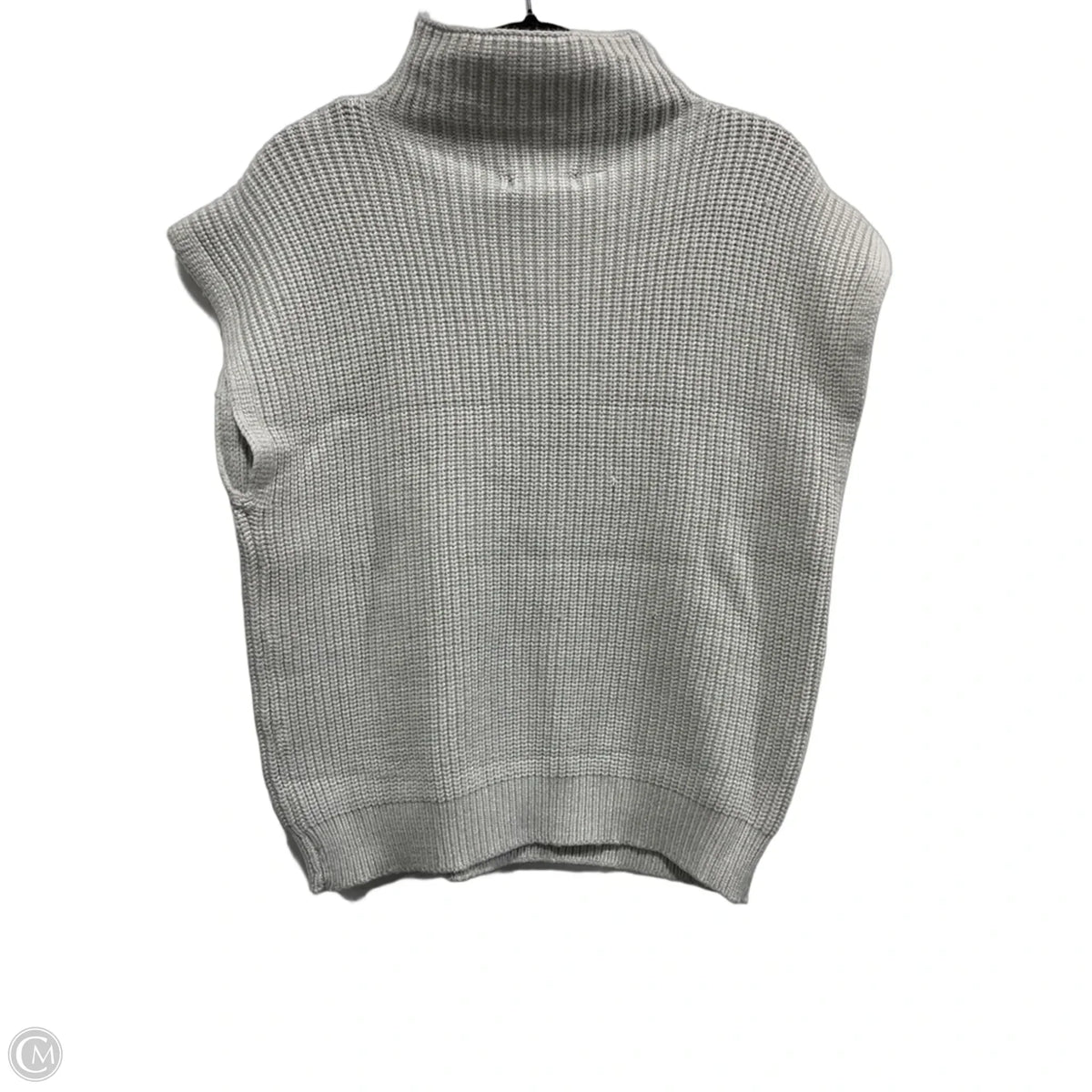 Sweater Short Sleeve By Elan In Grey, Size: L