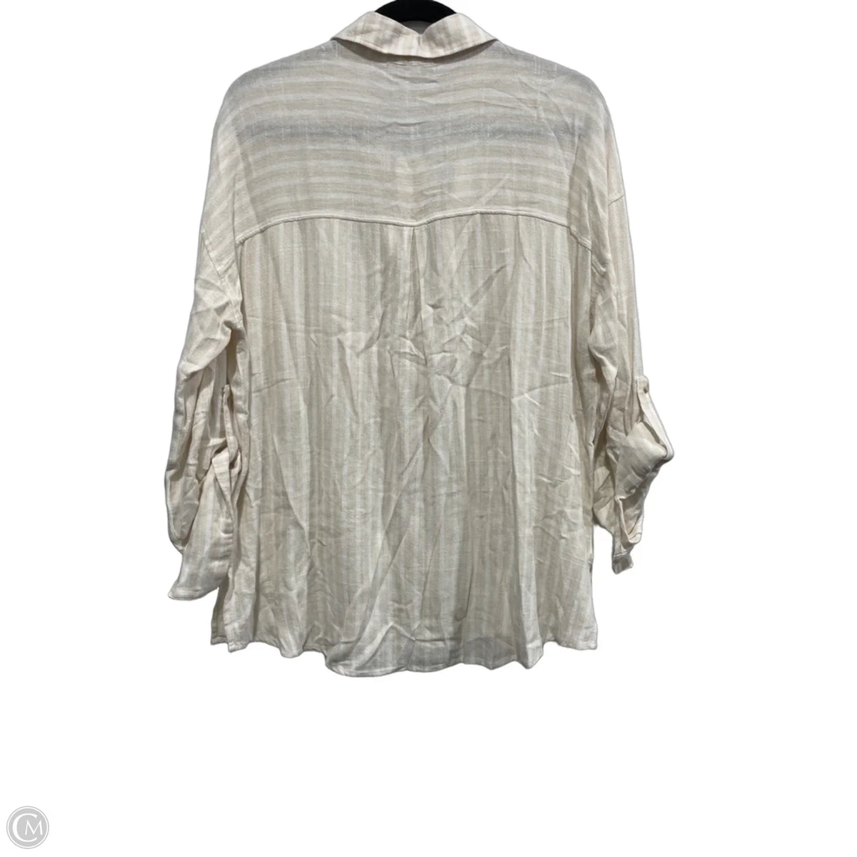 Blouse Long Sleeve By Clothes Mentor In Plaid Pattern, Size: L