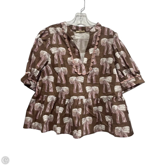 Top Short Sleeve By Entro In Multi-colored, Size: 1x