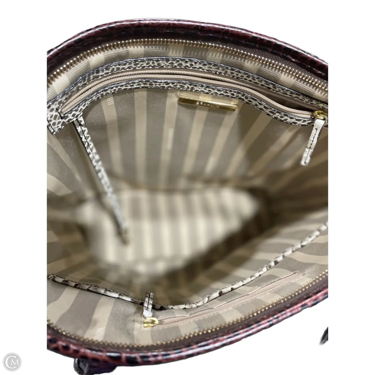 Handbag Designer By Brahmin, Size: Large