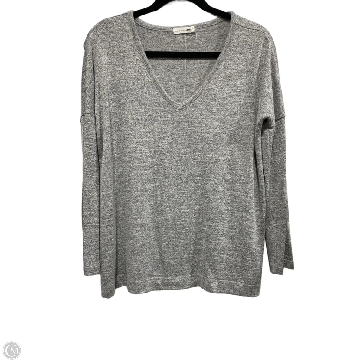 Top Long Sleeve Basic By Rag & Bones Jeans In Grey, Size: M