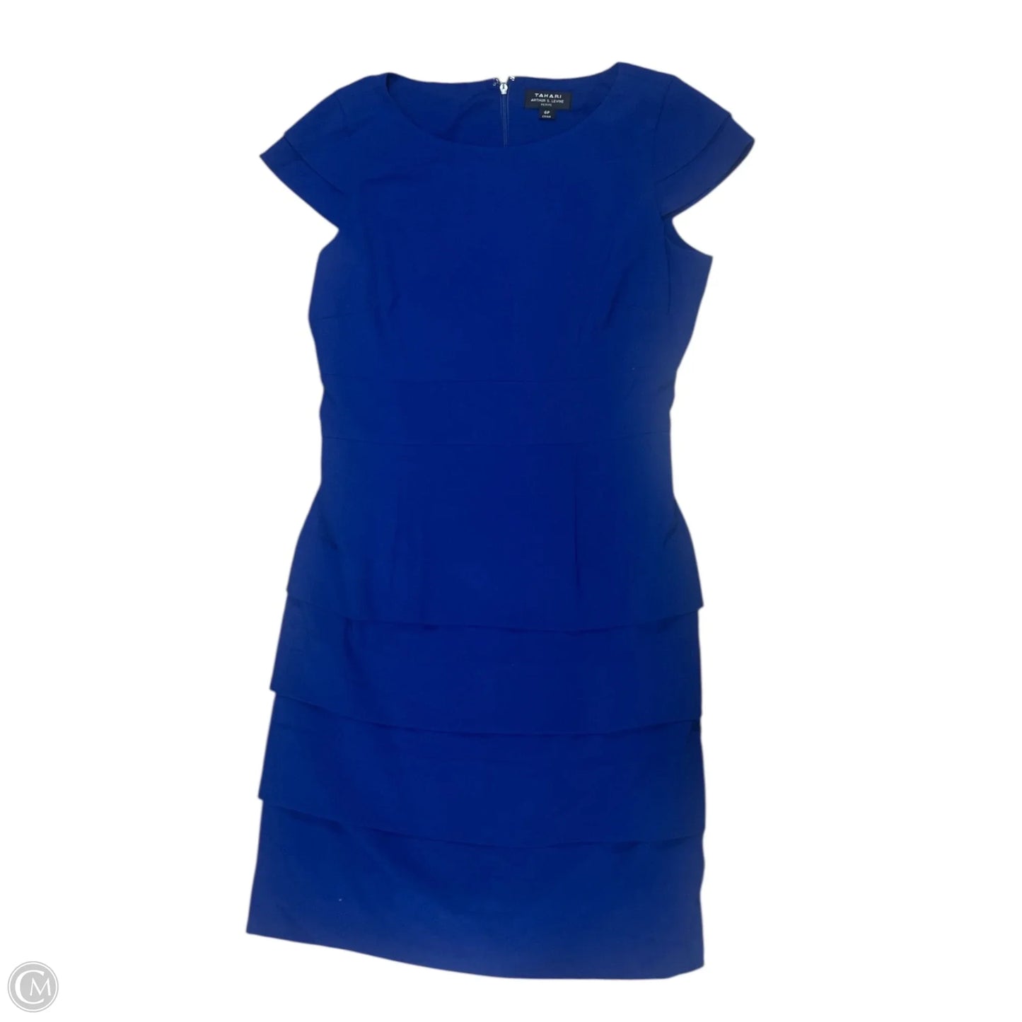 Dress Work By Tahari By Arthur Levine In Blue, Size: 6p