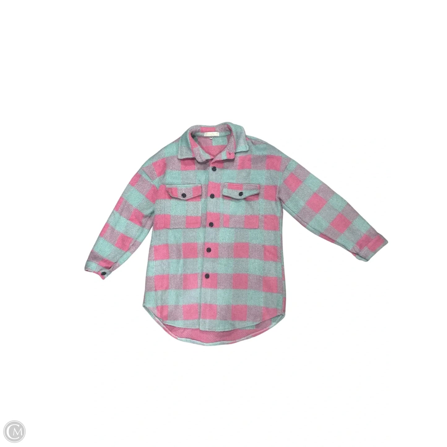 Coat Wool By Clothes Mentor In Plaid Pattern, Size: M