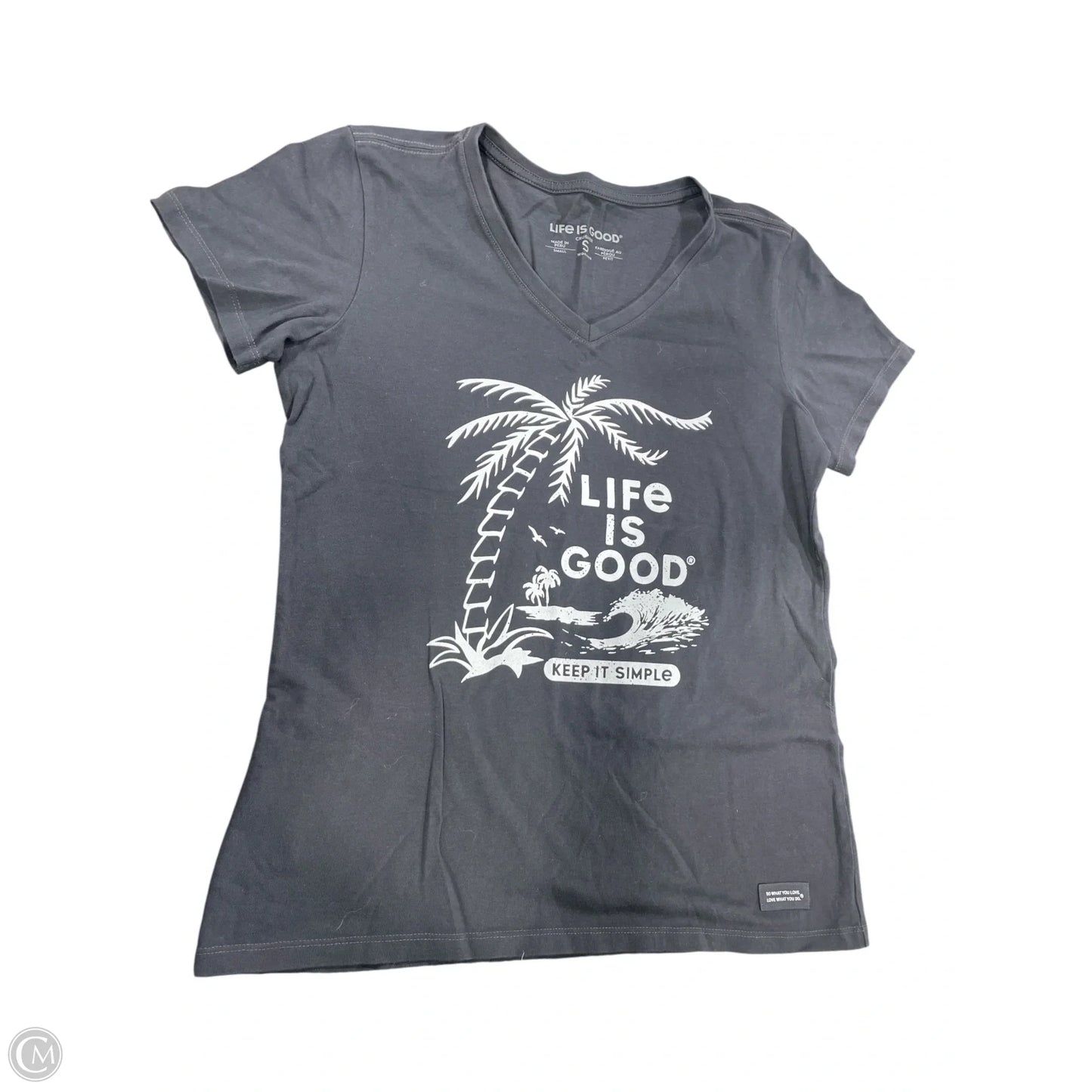 Top Short Sleeve By Life Is Good In Black, Size: S