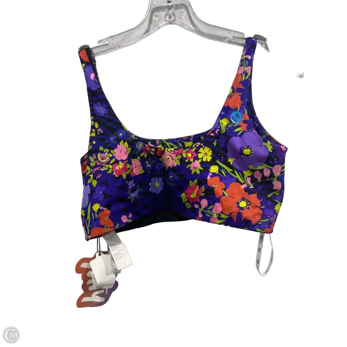 Athletic Bra By Yitty In Floral Print, Size: M
