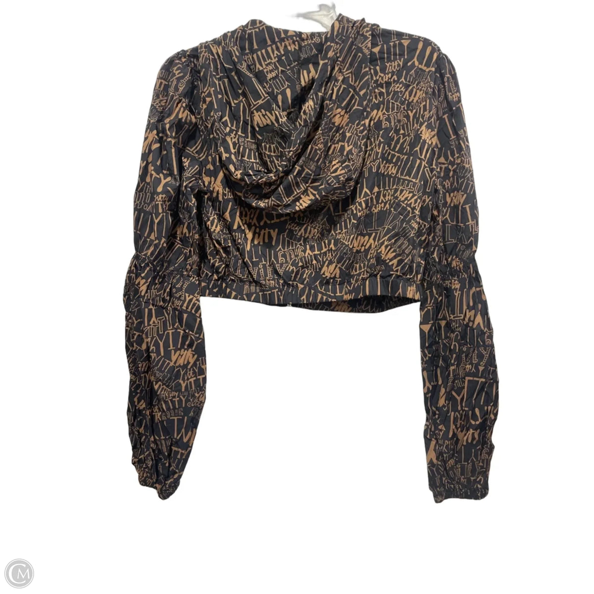 Athletic Jacket By Yitty In Black & Brown, Size: M