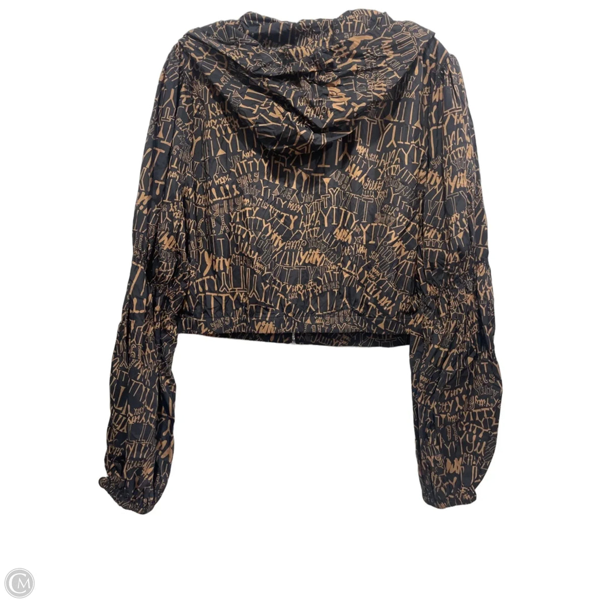 Athletic Jacket By Yitty In Black & Brown, Size: 1x