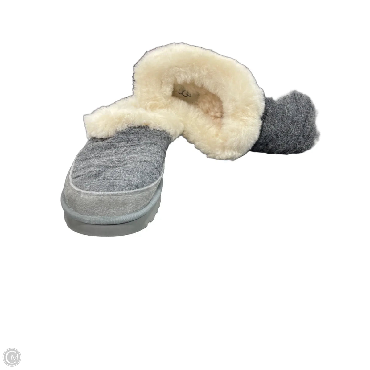 Slippers Designer By Ugg In Grey, Size: 11