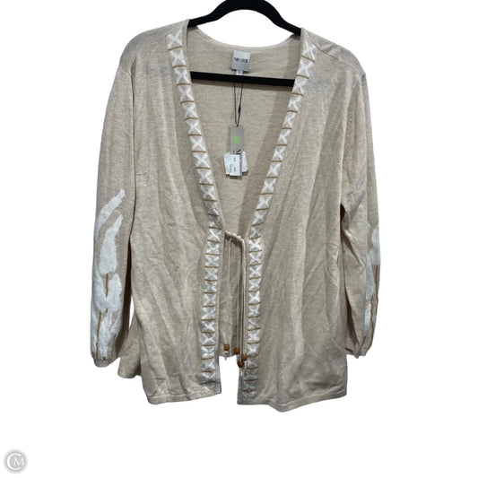 Cardigan By Nic + Zoe In Tan & White, Size: L
