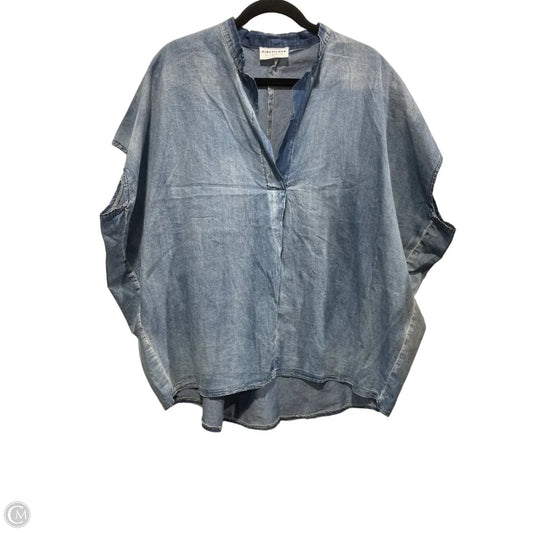 Top Short Sleeve By First Love In Blue Denim, Size: L