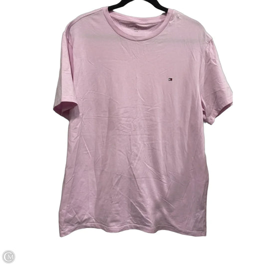 Top Short Sleeve By Tommy Hilfiger In Pink, Size: L