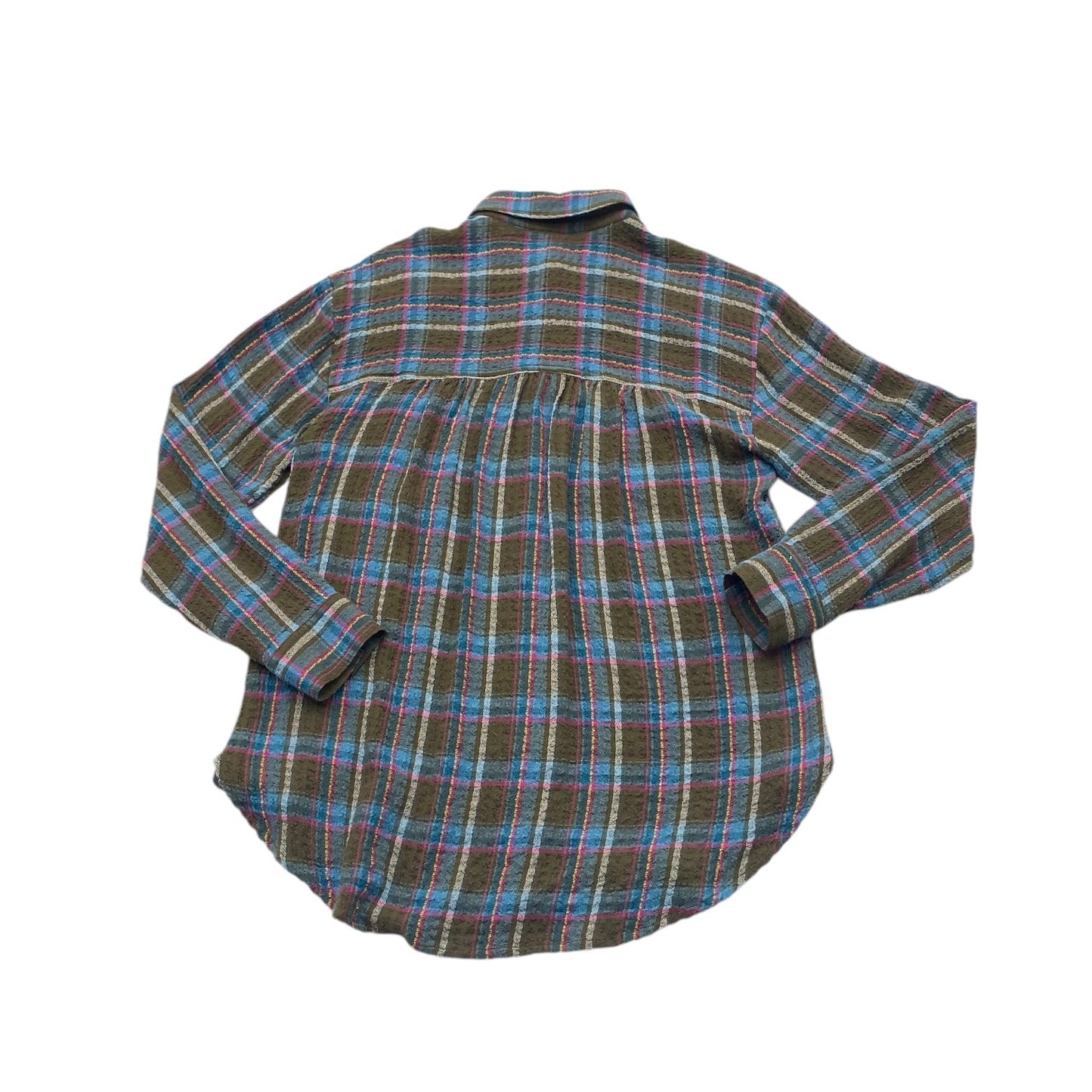 Top Long Sleeve By Pilcro In Plaid, Size: Xs