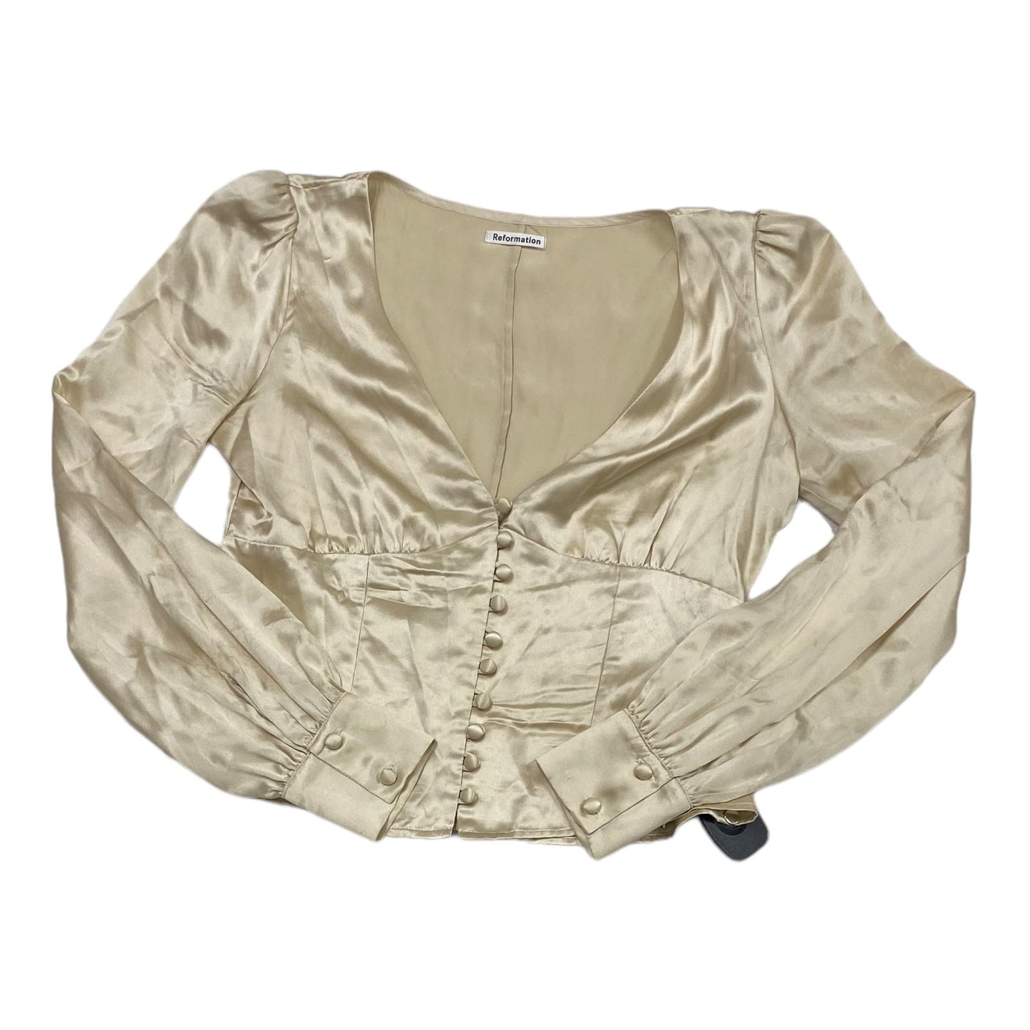 Cream Top Long Sleeve Reformation, Size M
