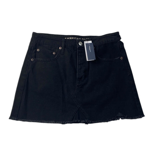 Skirt Mini & Short By American Eagle In Black Denim, Size: 6