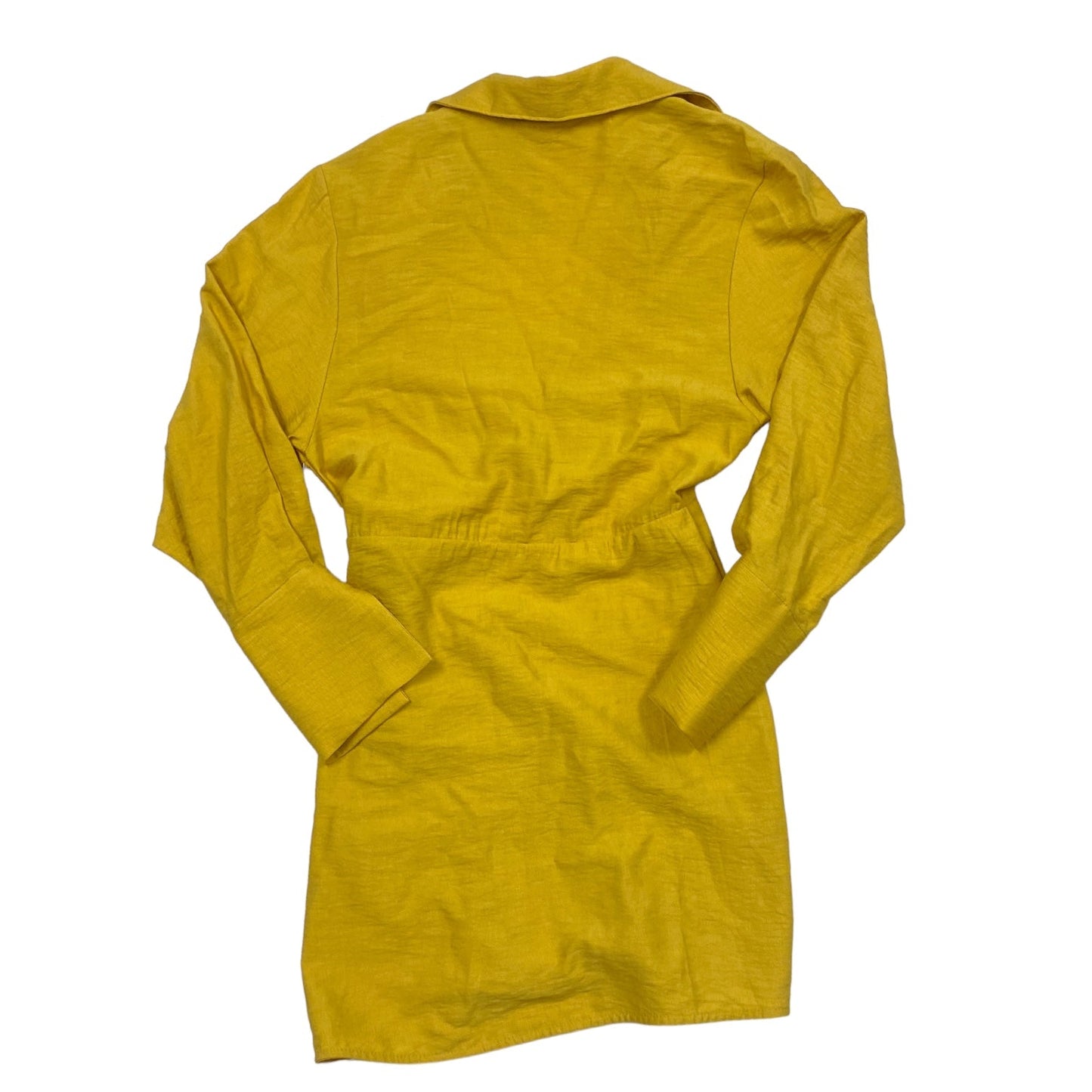 Yellow Dress Casual Midi H&m, Size S