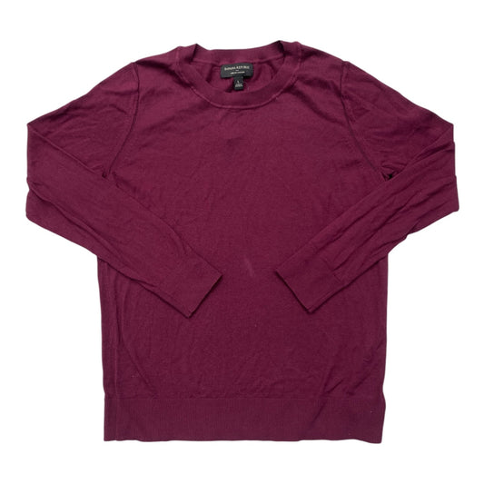 Sweater By Banana Republic In Maroon, Size: L