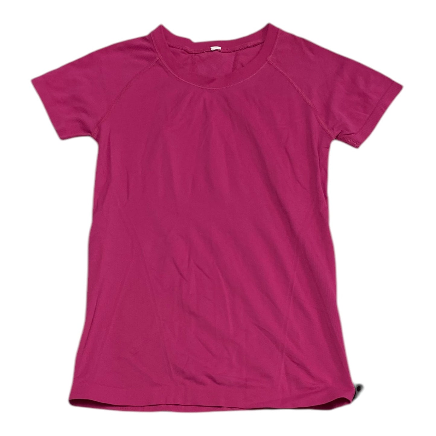 Athletic Top Short Sleeve By Lululemon In Pink, Size: 2