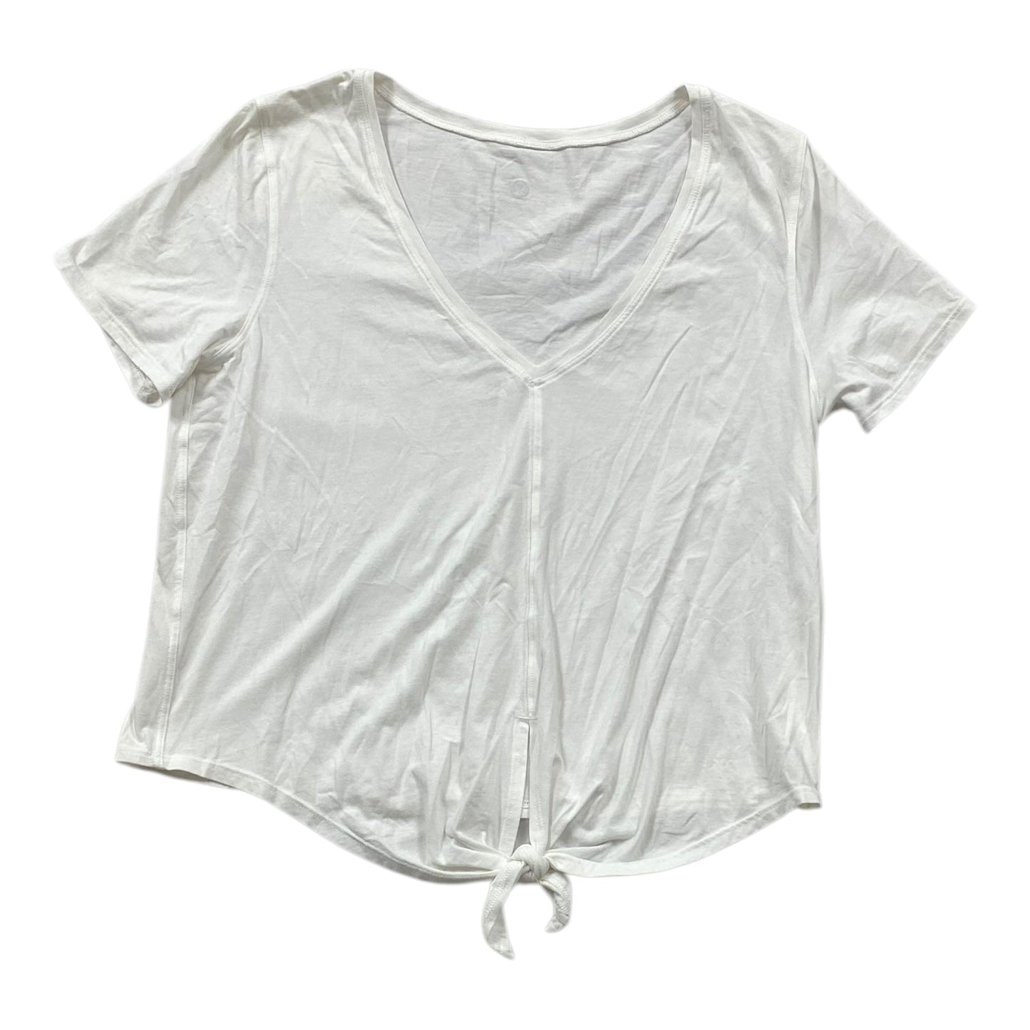 Athletic Top Short Sleeve By Lululemon In White, Size: S