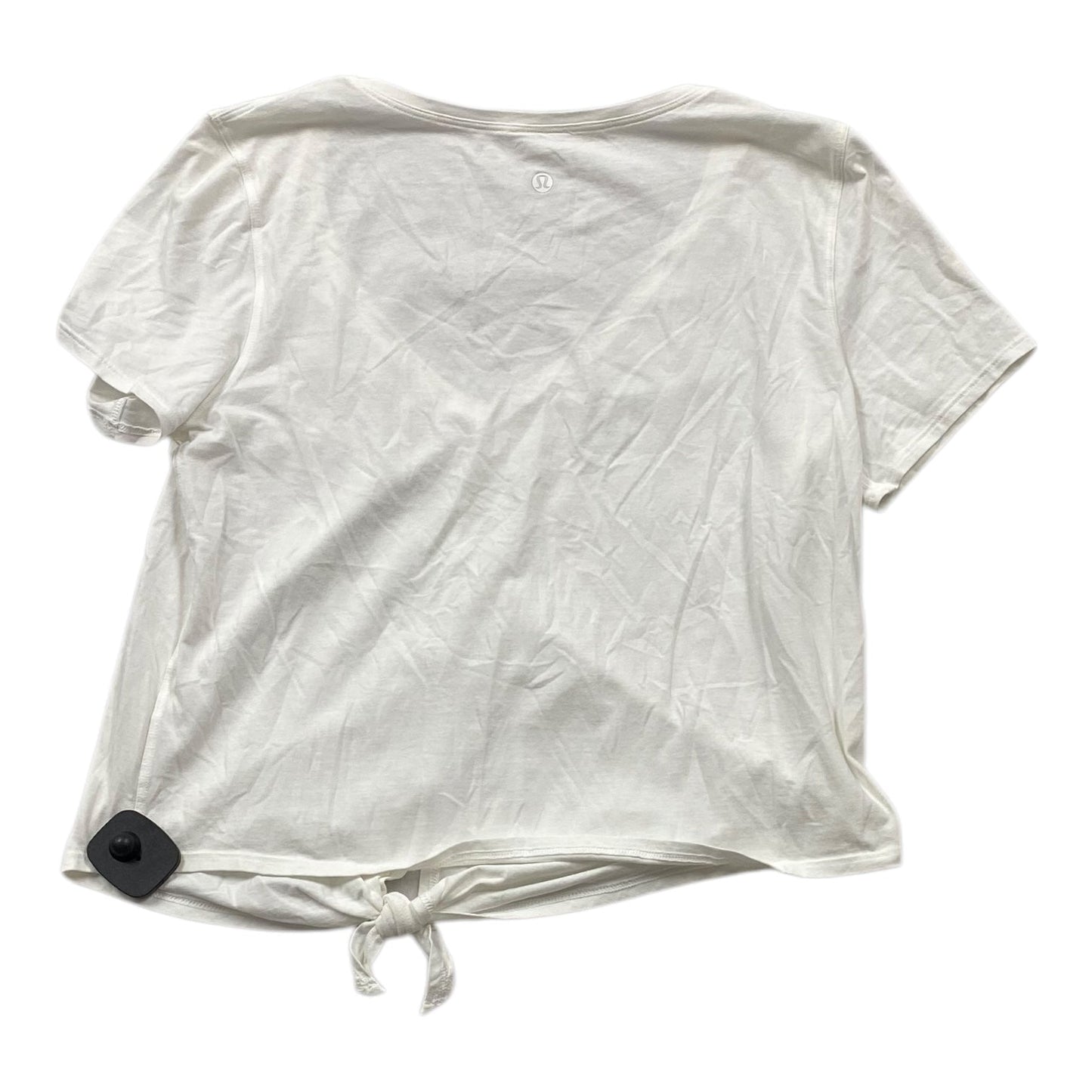 Athletic Top Short Sleeve By Lululemon In White, Size: S