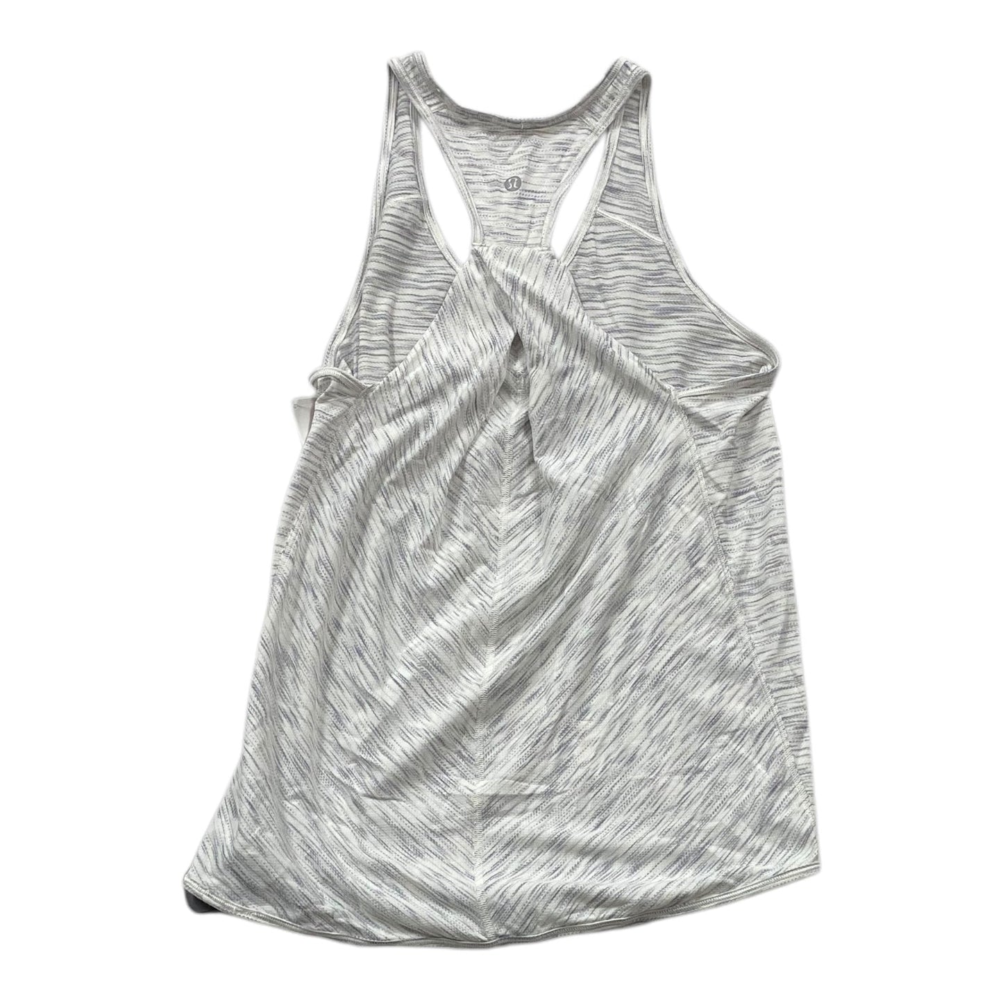 Athletic Tank Top By Lululemon In Grey & White, Size: S