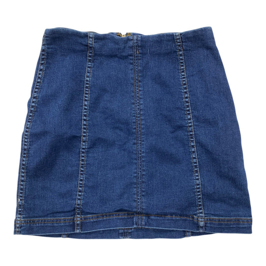 Skirt Mini & Short By Free People In Blue Denim, Size: 6